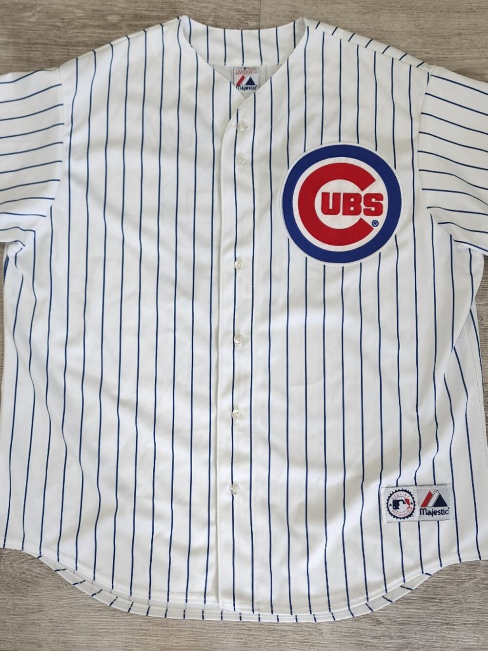 MLB Chicago Cubs Alfonso Soriano Majestic VTG Jersey Men's 2XL White Pinstripe